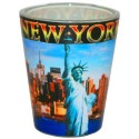 Liberty Skyline Postcard Shotglass
