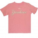 Yankees Pink Wordmark Toddler Tee