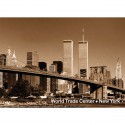 WTC & Brooklyn Bridge Photo Magnet