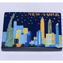 NYC Night Skyline Poly Magnet