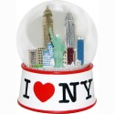 I Love NY White 65mm Snowglobe