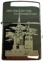 NY Chrysler and Empire State Satin Chrome Zippo
