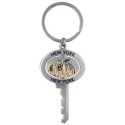 Apple Skyline Key Shaped Swivel Keyring