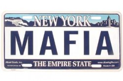 Mafia NY License Plate