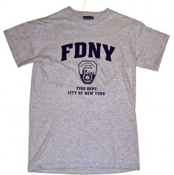 FDNY Full Chest Ash / Navy Tee