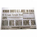 Babe Ruth Hits 60th Home Run Historic Replica Newspaper