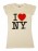 White I Love NY Fitted Tee Shirt