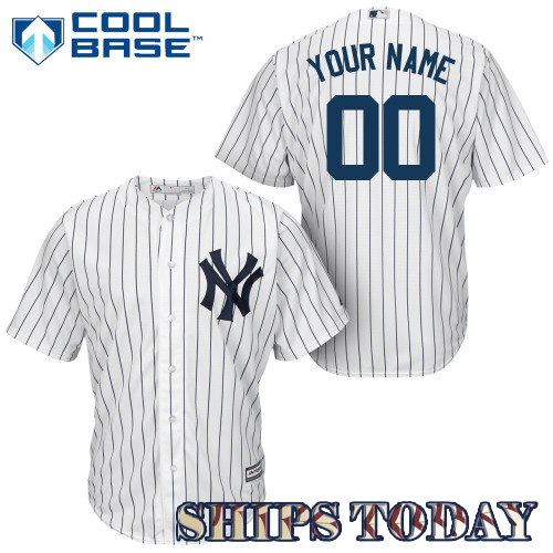 NY Yankees Replica Personalized Youth Home Jersey