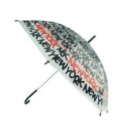 NYC Clear Neon Black Umbrella